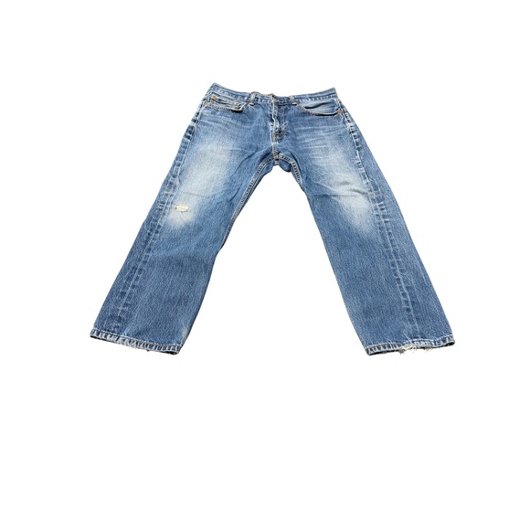 Levi's Other - Levis 501 Original Fit Jeans Mens W36 L29 Blue Medium Wash Denim Button Fly Dist